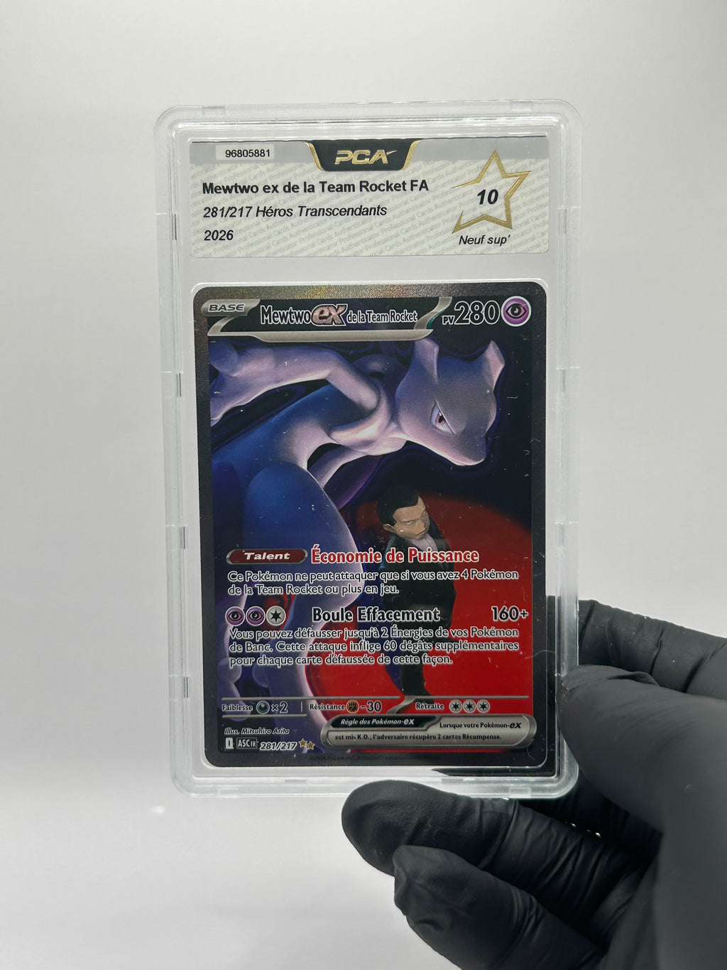 Mewtwo-EX De La TEAM Rocket 281/217 PCA10