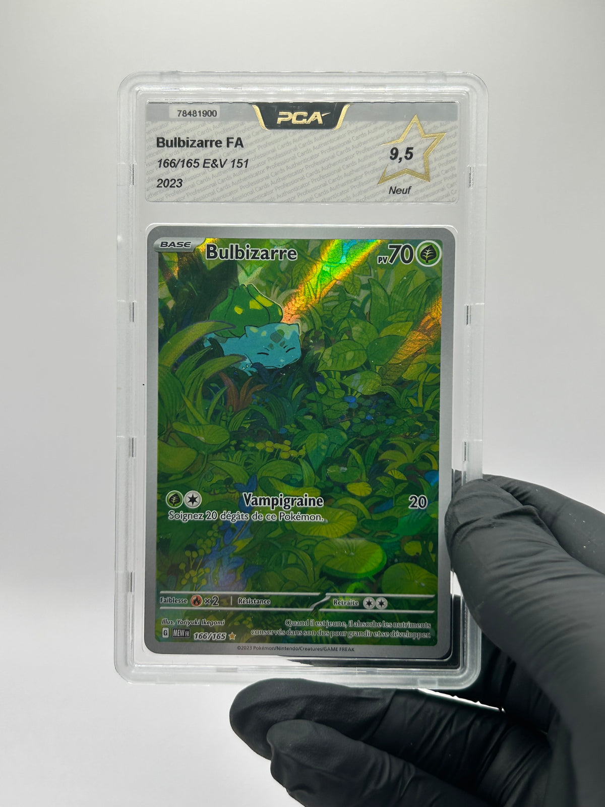 Lot 7 cartes Pokémon gradées PCA 9,5 — 151
