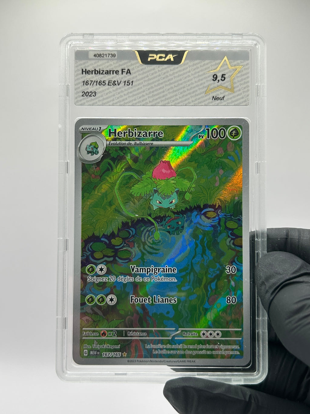 Lot 7 cartes Pokémon gradées PCA 9,5 — 151