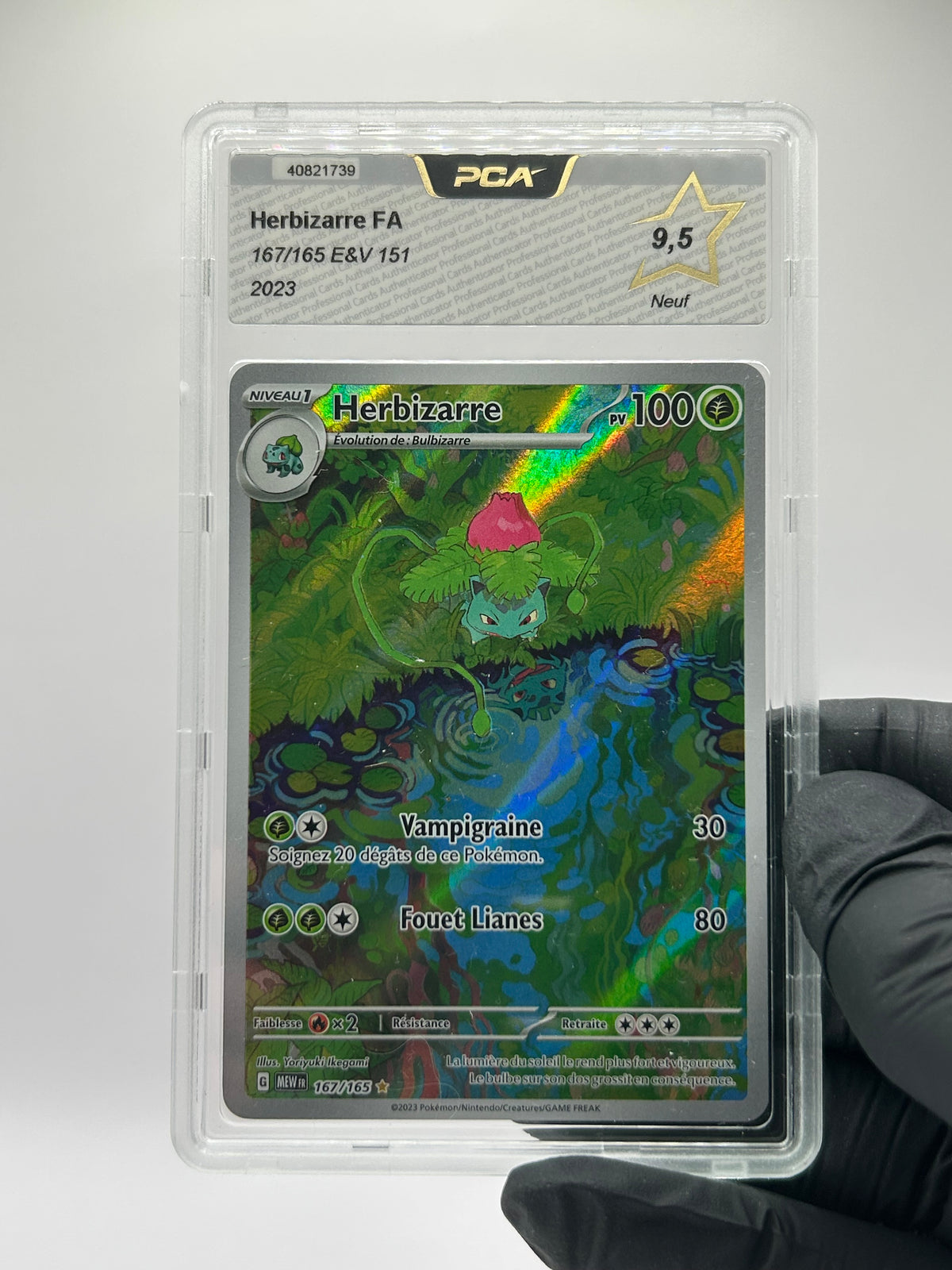 Lot 7 cartes Pokémon gradées PCA 9,5 — 151
